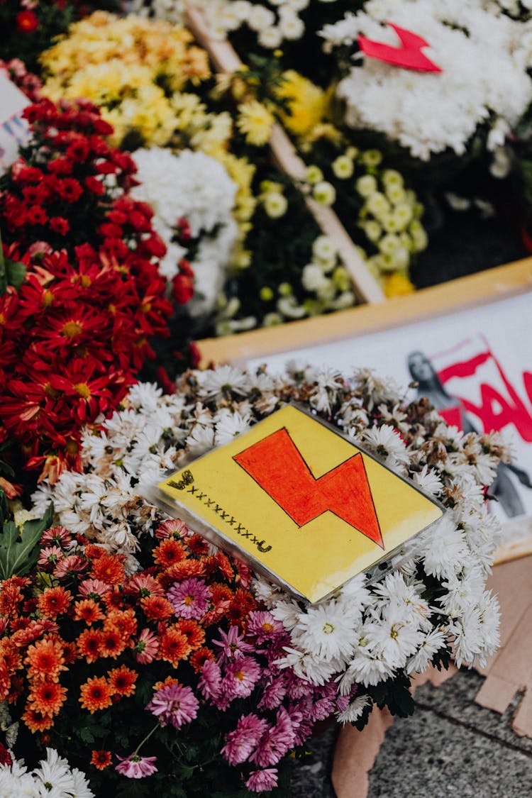 Flowers With Feminist Symbol