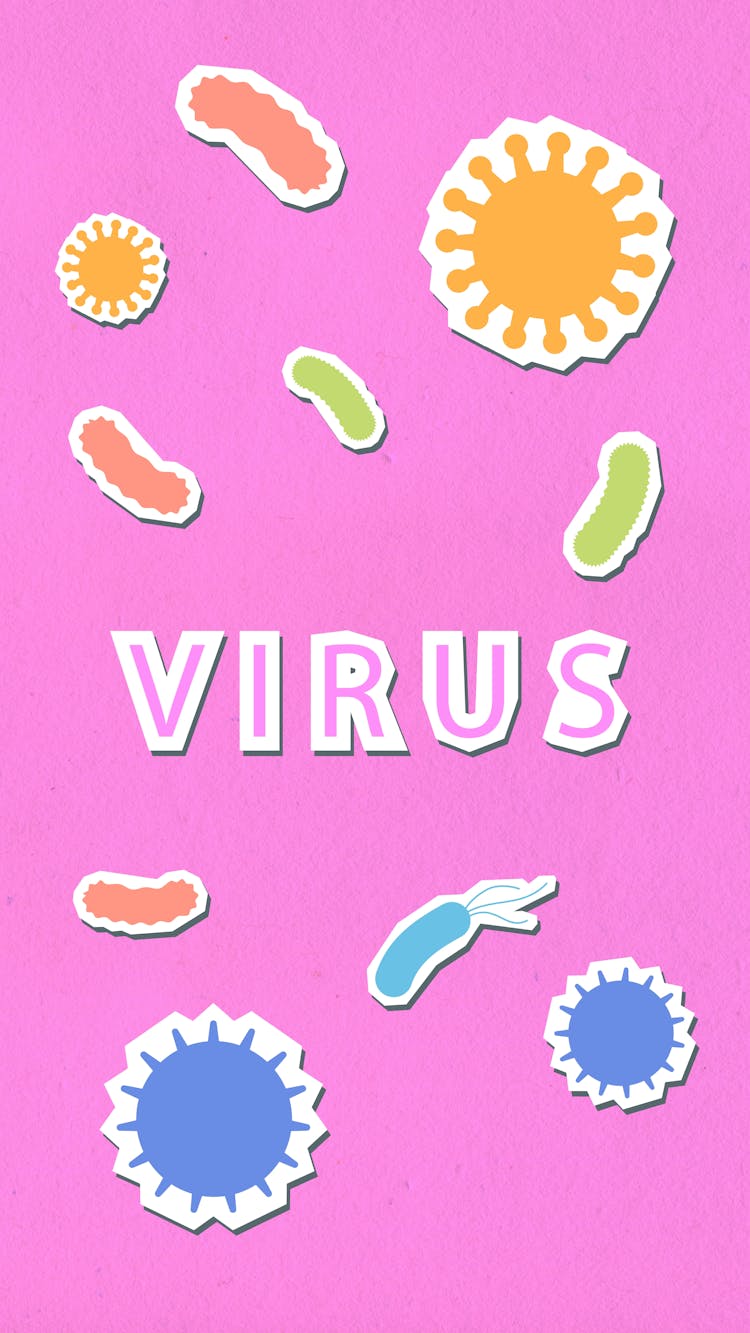 Paper Cutout Of Different Viruses