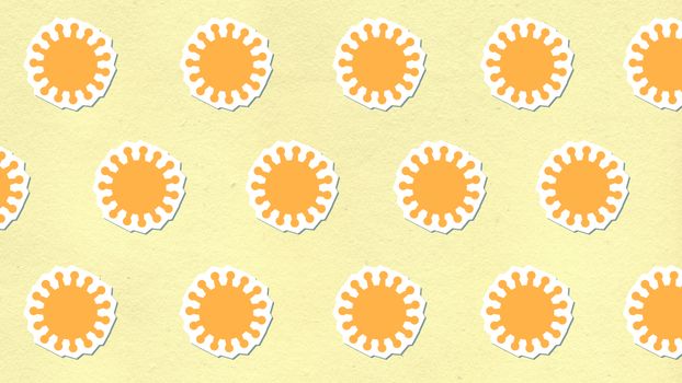 Cutout paper composition of similar bacteria on light background