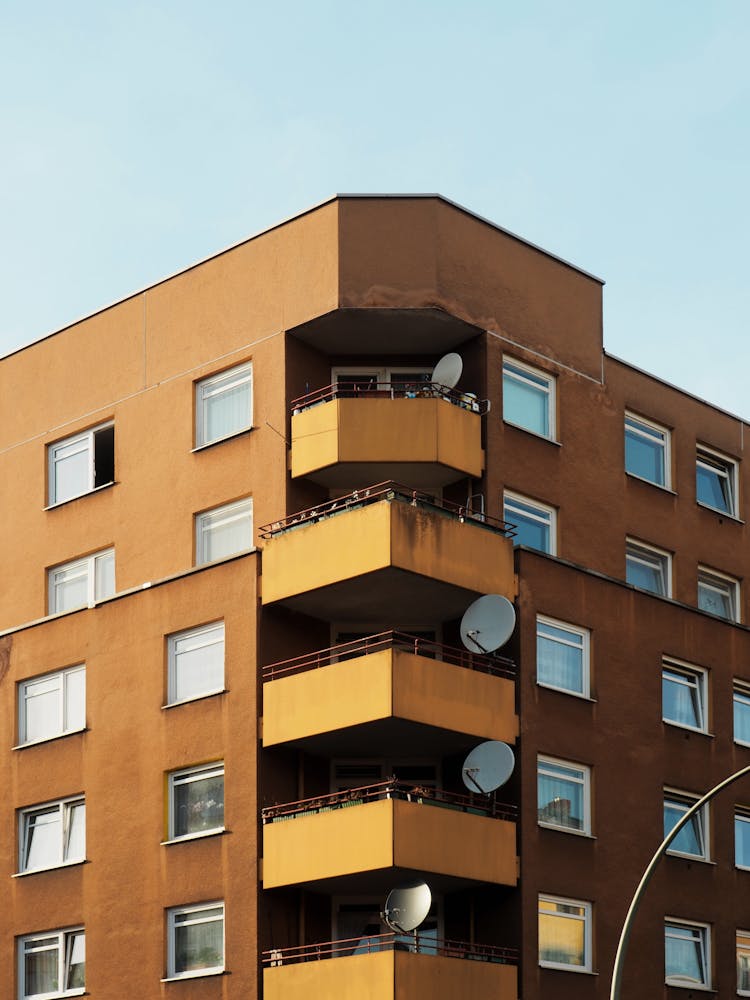 A Building With Satellite Dishes