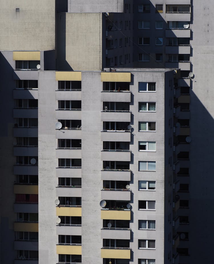 Buildings With Satellite Dishes 