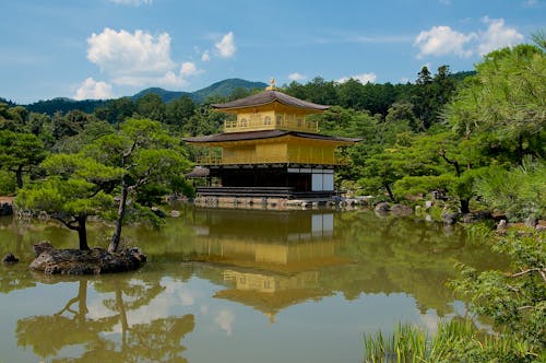 Brown Wooden House on Lake