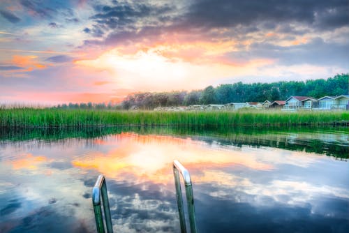 Free Panoramic Photography of Lake during Sunset Stock Photo