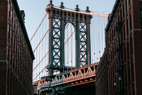 Ponte Suspensa Com Enorme Arco Alto