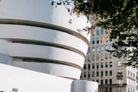 Geometric museum on city street