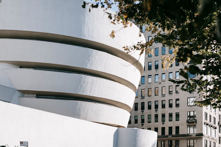 Geometric Museum On City Street