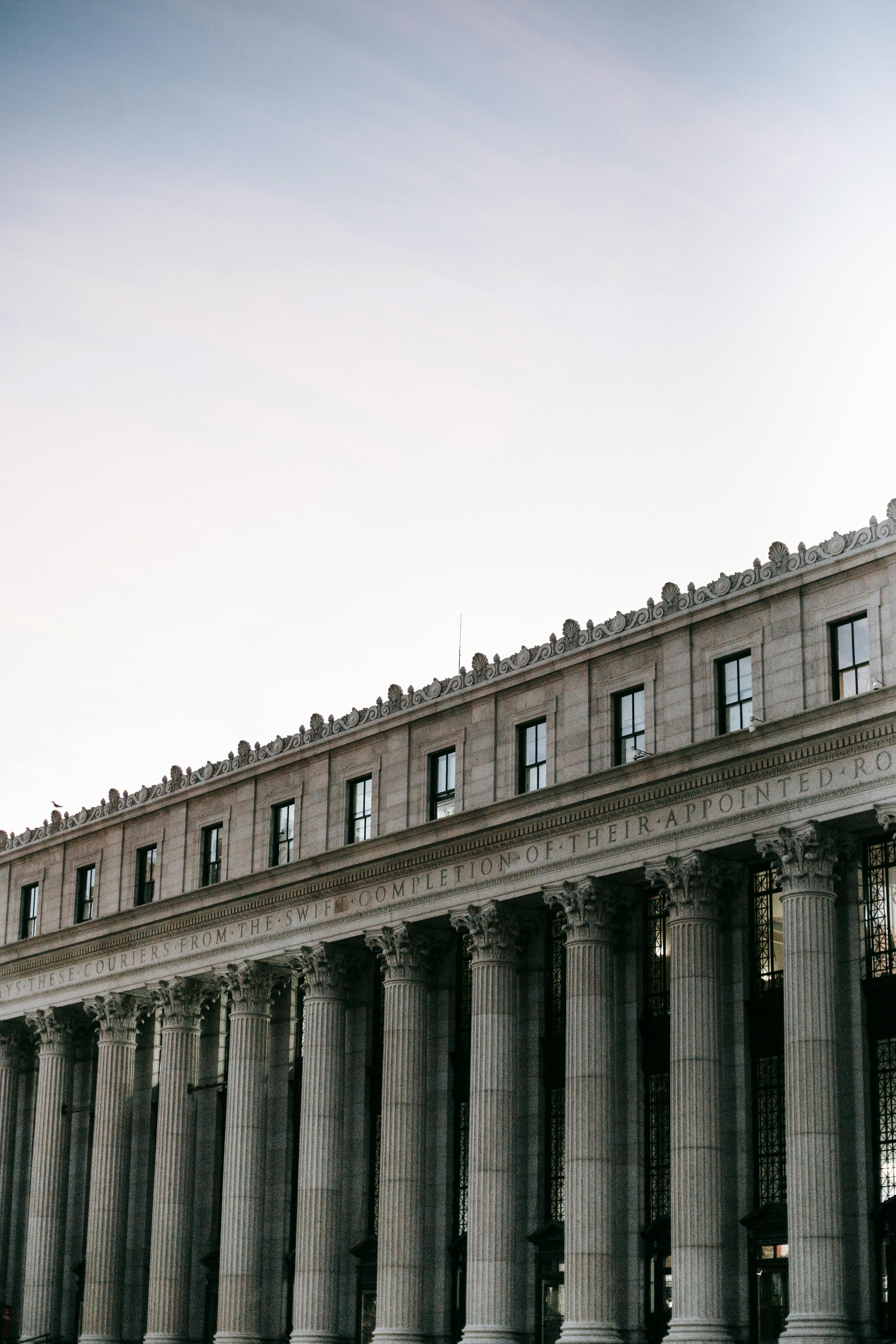 aged building of post office in new york