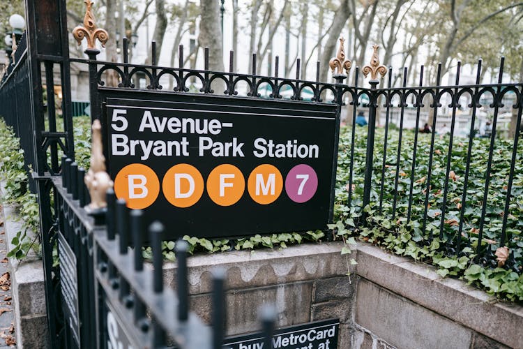 Signboard Showing Direction Of Underground Station