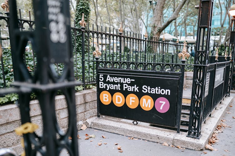 Sign With Direction Of Metro Station