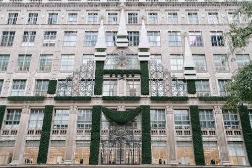 Facade of building with columns