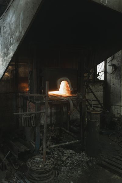 Glowing metal in a forge — photo by Tima Miroshnichenko on Pexels