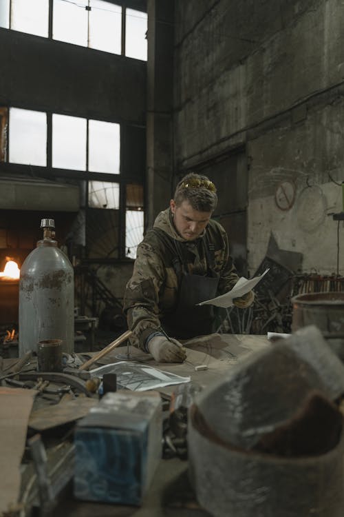 A Man doing Blacksmith