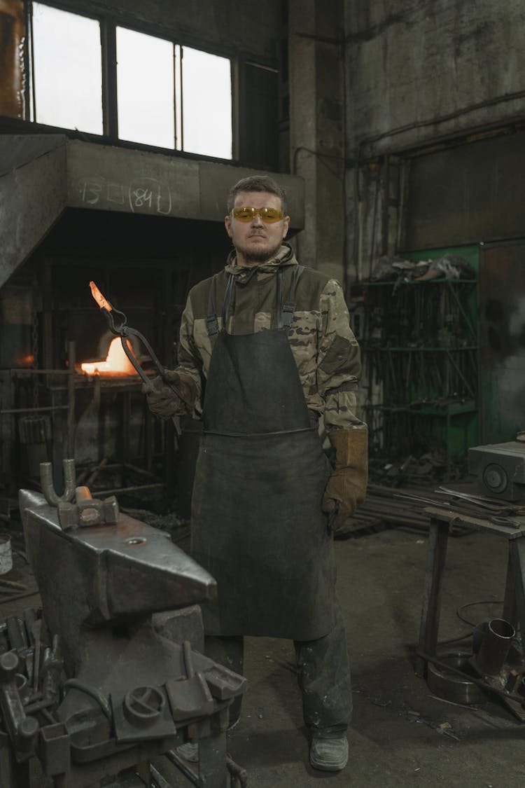 A Man Doing Blacksmith