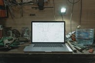 A Laptop on a Work Table