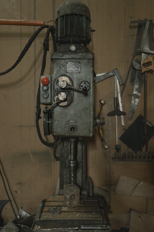 Free A Vintage Drilling Machine Stock Photo
