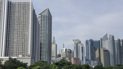 Futuristic City with Skyscrapers