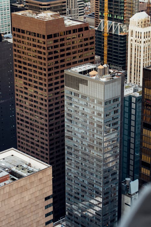 High rise buildings in city district