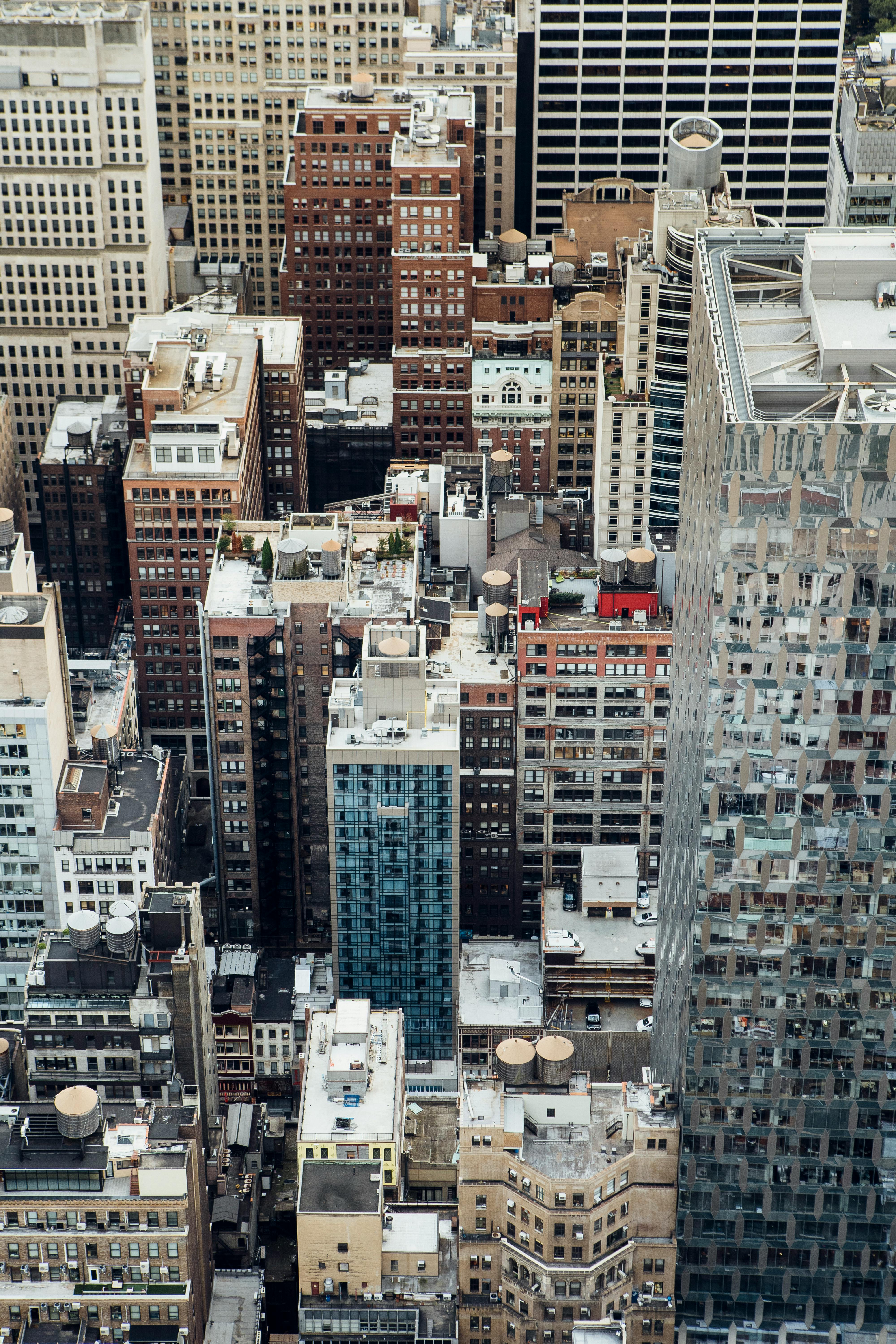 modern skyscraper facades in new york city