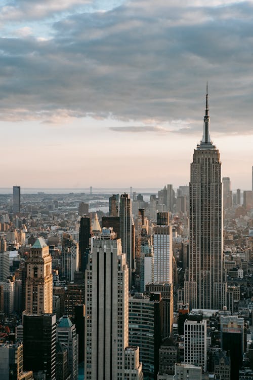 Empire State Building near skyscrapers in USA