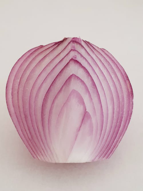 Free Sliced Red Onion on White Background Stock Photo