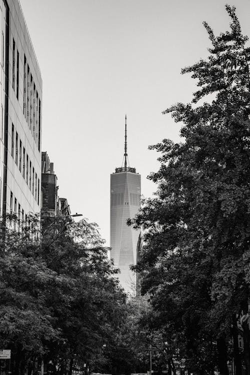 Il Moderno Grattacielo Freedom Tower Situato Nel Centro Di Megapolis