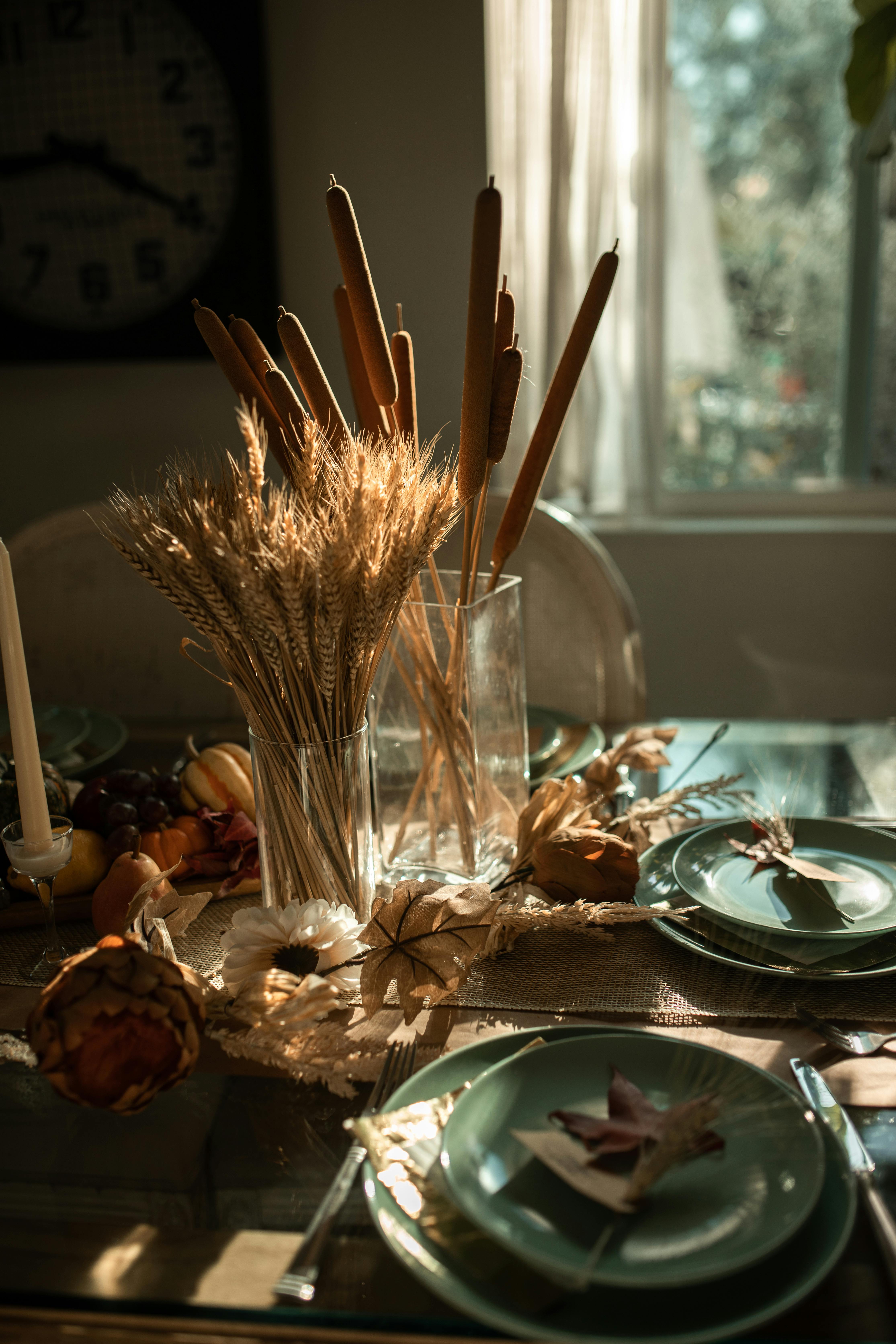 a centerpiece on the dinner table