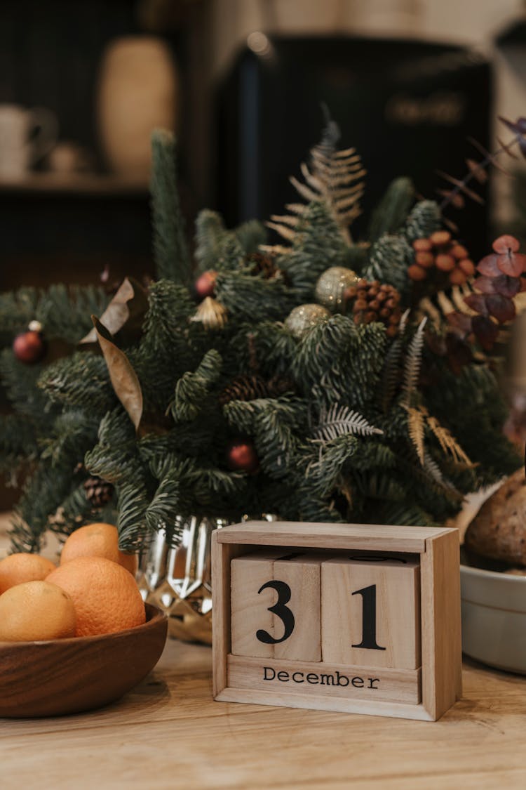 December 31 Calendar And Fruits On Table