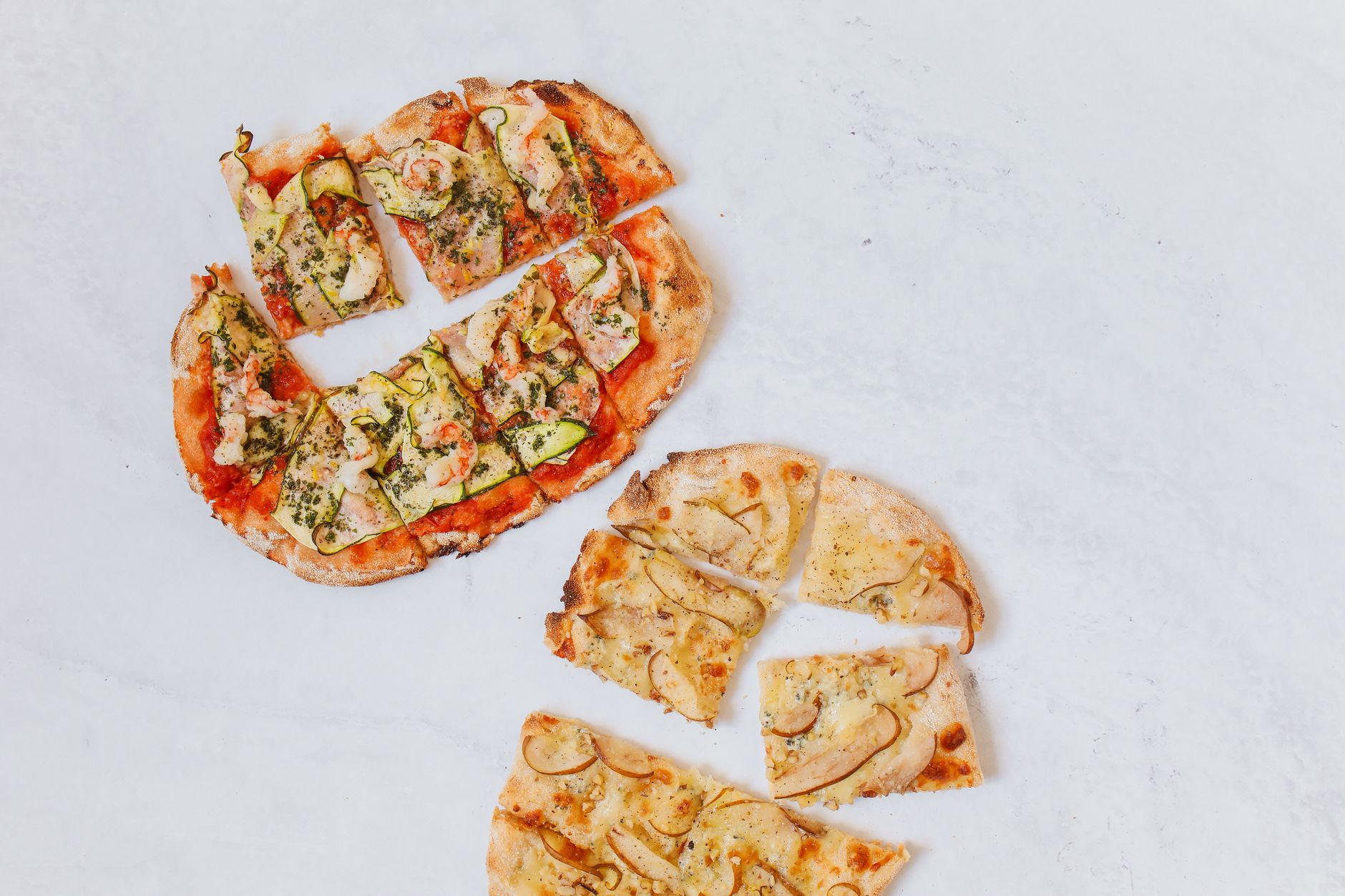 Crispy Pesto Mozzarella Flatbread