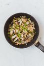 Stir-Fried Mushrooms with Onion Leeks