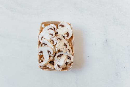 Slices of Mushrooms in a Small Box