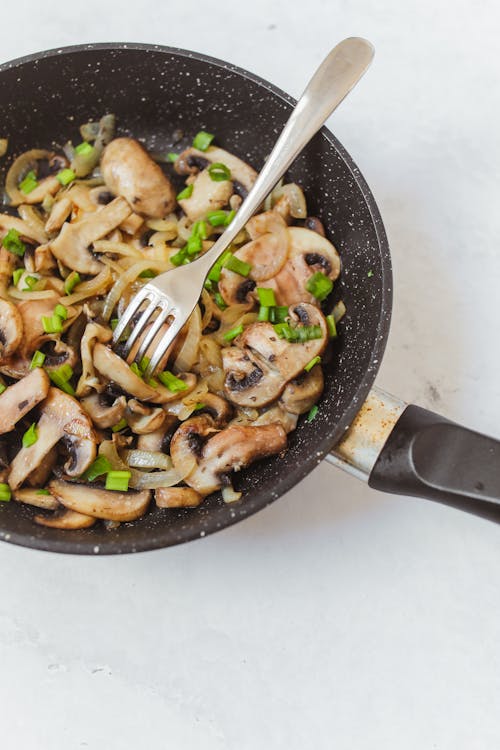 Mushrooms in a Frying Pan