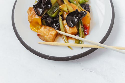 Close-up Photo of a Tofu Dish