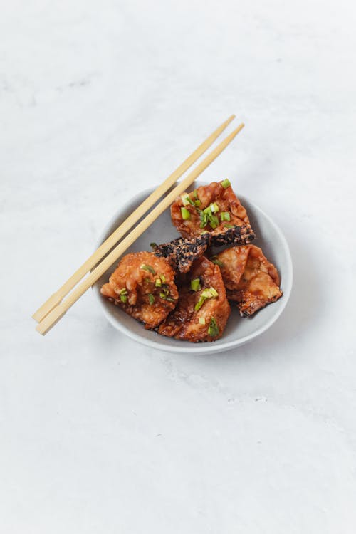 Pan-fried Belt Fish on a Ceramic Plate 