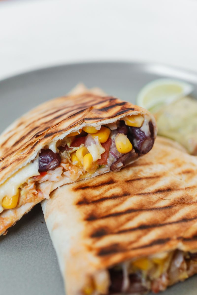 Black bean and cheese quesadillas