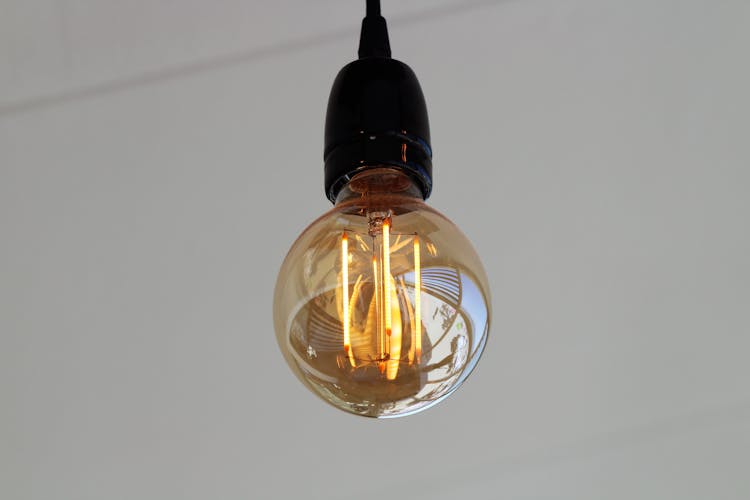 Black And Clear Glass Pendant Light Bulb