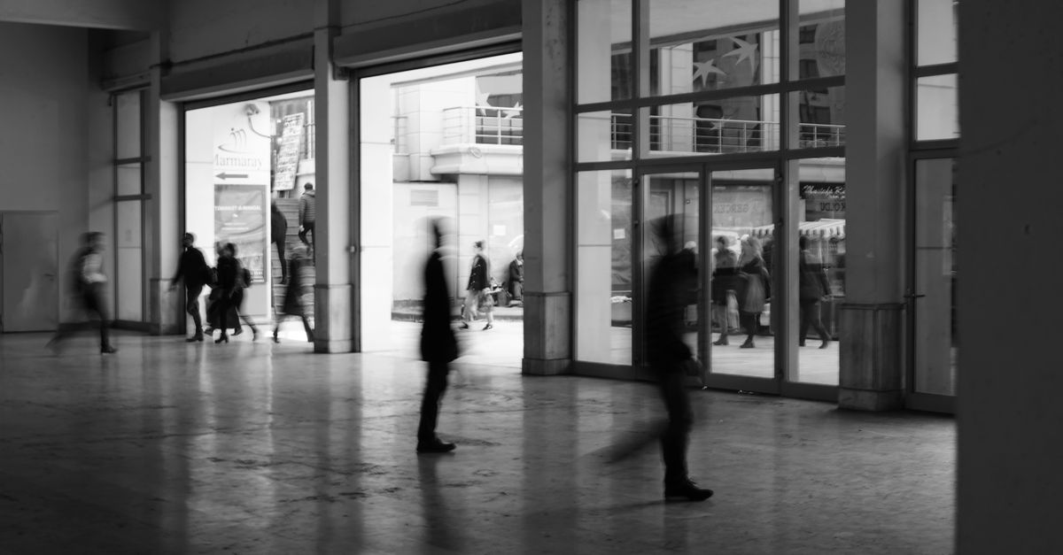 People Rushing Into Building Public building hallway with rushing people · Free Stock Photo