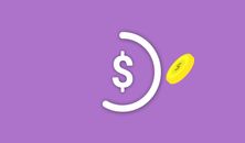 Cutout paper composition of investment with dollar coin