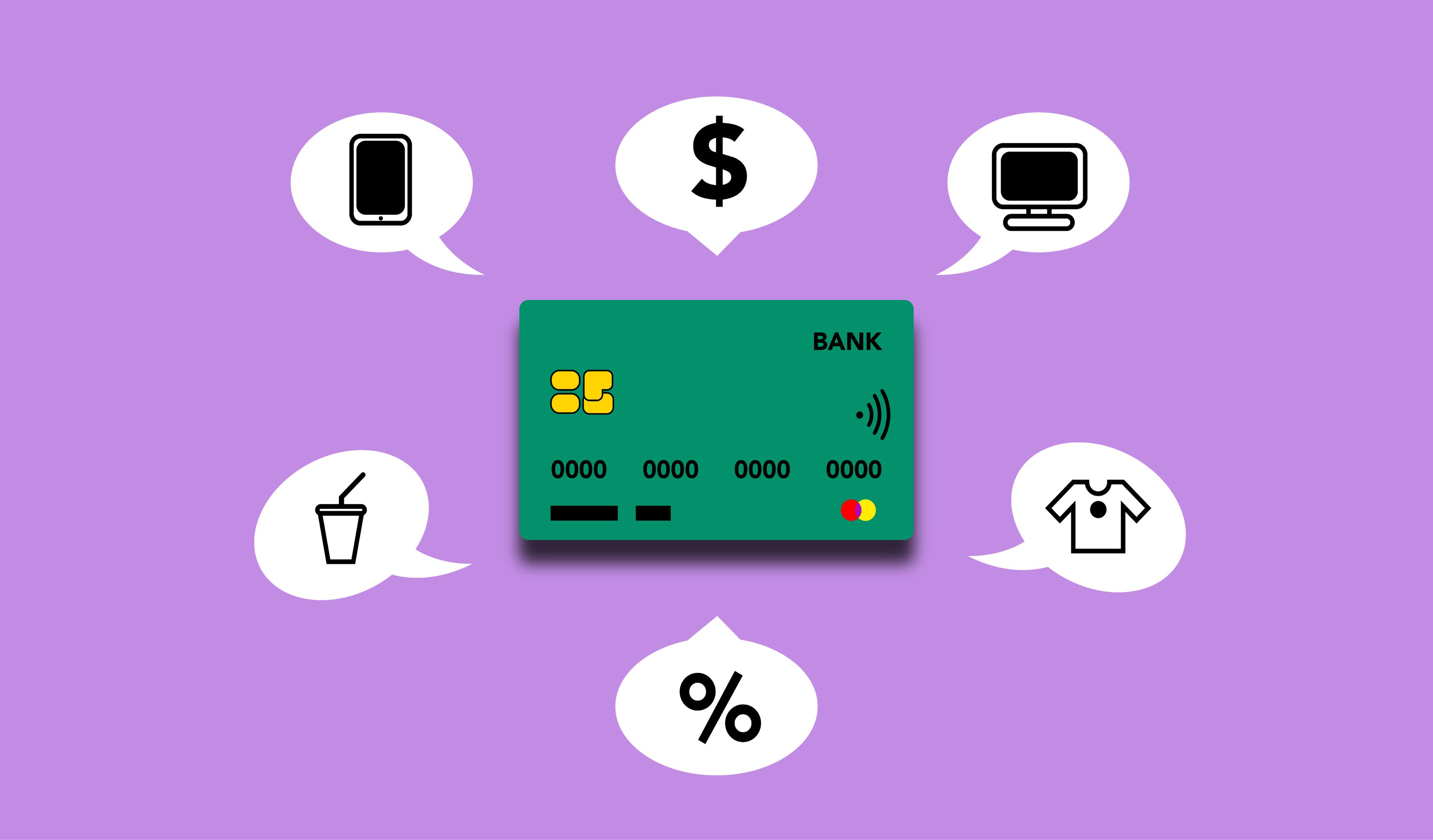 Illustration Showing Credit Card Functions For Different Payments Illustration Showing Credit Card Functions For Different Payments