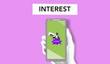 Person using smartphone with speaker saying news in shout