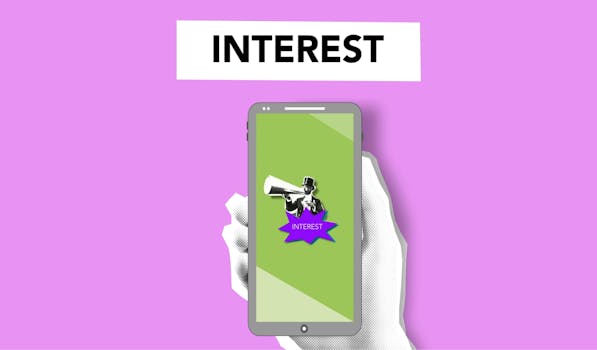 Cutout paper composition of person watching mobile phone with breaking news from speaker attracting interest with shout