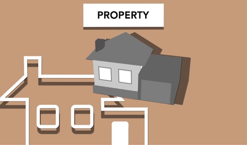 Free Illustration of house for private property representing concept of investing in purchase of real estate Stock Photo