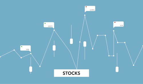 Cutout paper illustration representing scheme and Stocks inscription