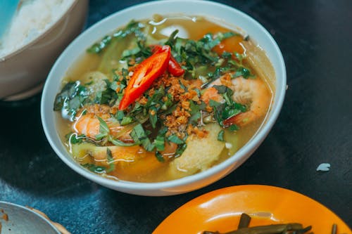 A Soup in a Ceramic Bowl