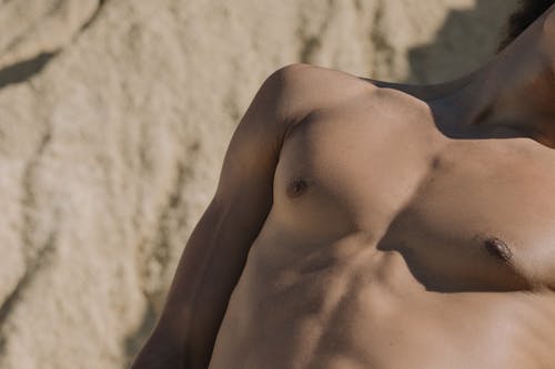 Chest and Shoulder of Young Man