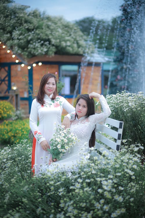 垂直ショット, 庭園, 結婚式の写真の無料の写真素材
