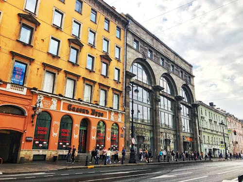 Free stock photo of beautiful street, old buildings, russia