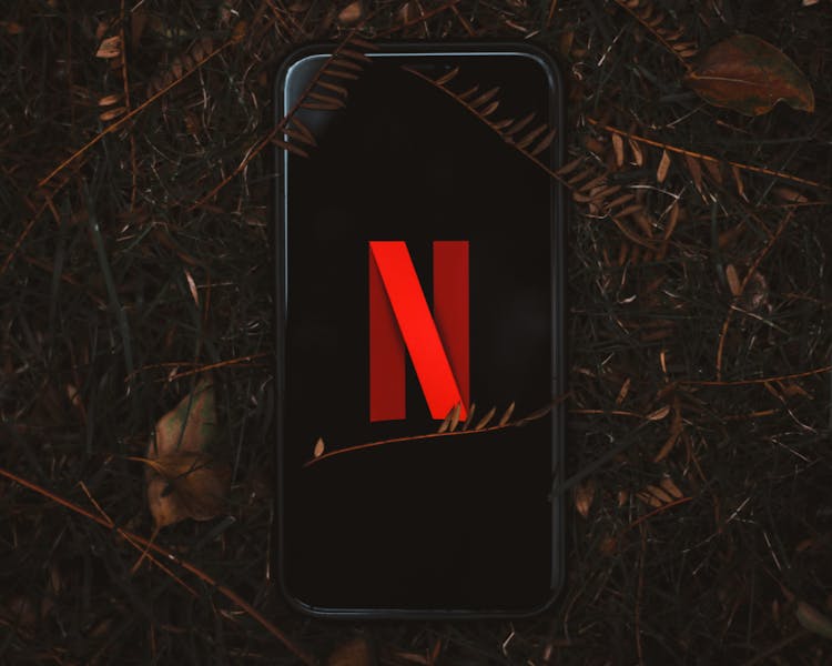 Netflix Logo On Smartphone Screen