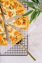 A Close-Up Shot of a Quiche