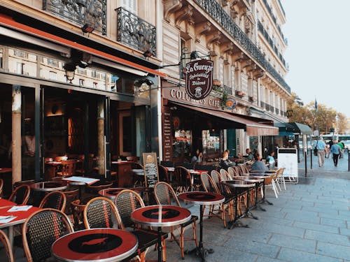 Tables and Chairs Outside a Restaurant