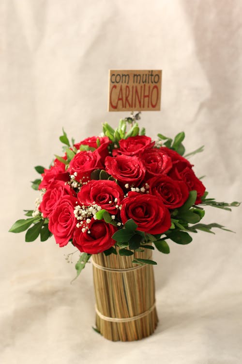 A Beautiful Bouquet of Red Roses 